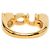 Gucci Gold Plated Strass Logo Letter Ring S Ring Golden - Ansicht 3