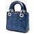 Dior Blue Mini Metallic Calfskin Cannage Lady Dior Blu navy - vista 2
