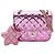 Chanel Pink Mini Quilted Metallic Mirror Calfskin Hollywood Boulevard Flap Rosa