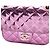Chanel Pink Mini Quilted Metallic Mirror Calfskin Hollywood Boulevard Flap Rosa - vista 9