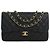 Chanel Black Jumbo Classic Caviar Double Flap Nero