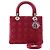 Dior Red Medium Lambskin Cannage Lady Dior Rosso