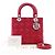 Dior Red Medium Lambskin Cannage Lady Dior Rosso - vista 15
