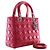 Dior Red Medium Lambskin Cannage Lady Dior Rosso - vista 2