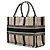Dior Book Tote Medium aus bestickter Canvas Bayadere Beige - Ansicht 2