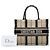 Dior Book Tote Medium aus bestickter Canvas Bayadere Beige - Ansicht 6