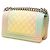 Chanel Green Small Quilted Caviar Rainbow Boy Flap Verde - vista 2
