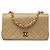 Chanel Beige Mini Rectangular CC Quilted Lambskin Full Single Flap