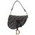 Borsa Saddle Dior in tela Oblique blu