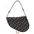 Borsa Saddle Dior in tela Oblique blu - vista 4