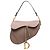 Bolsa Saddle Dior em couro de bezerro grão marrom Taupe