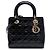 Dior Black Medium Patent Cannage Lady Dior Nero