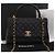 Borsa Chanel Coco Top Handle Medium in pelle caviar matelassé nera Nero - vista 14