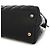 Borsa Chanel Coco Top Handle Medium in pelle caviar matelassé nera Nero - vista 9