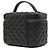 Chanel Vanity Case CC Acolchado en Cuero Caviar Negro Medium - vista 2