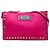 Borsa a tracolla Prada Pink Tessuto Studded Etiquette Rosa