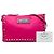 Borsa a tracolla Prada Pink Tessuto Studded Etiquette Rosa - vista 7