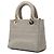 Dior Gray Medium Embroidered Canvas Cannage Lady D Lite Marrone Grigio - vista 2