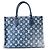Borsa Tote Louis Vuitton Monogram Jacquard Denim OnTheGo MM Blu