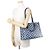 Borsa Tote Louis Vuitton Monogram Jacquard Denim OnTheGo MM Blu - vista 5