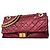 Borsa a tracolla Chanel in pelle Bordeaux Bordò
