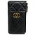 Cartera larga de piel de cordero negra de Chanel Negro