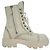 Bottines de combat à lacets Miu Miu en cuir blanc