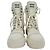 Bottines de combat à lacets Miu Miu en cuir blanc - vue 2