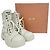 Bottines de combat à lacets Miu Miu en cuir blanc - vue 24