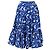 MSGM Midi-Stufenrock mit Blattprint aus blauer Baumwolle