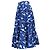 MSGM Midi-Stufenrock mit Blattprint aus blauer Baumwolle - Ansicht 2