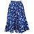 MSGM Midi-Stufenrock mit Blattprint aus blauer Baumwolle - Ansicht 3