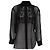 Nili Lotan Noel transparente Button-Down Bluse aus schwarzer Seide