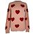 Prada Strickpullover mit Herz aus rosa Wolle Pink