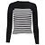 Max Mara Braies Stripe Bodice Rippstrickpullover aus schwarzer Viskose