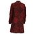 Mini vestido de manga larga con estampado gráfico Dior en algodón rojo Roja - vista 4