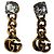 Orecchini a goccia Gucci GG con cristalli in ottone dorato D'oro