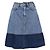 Gonna midi bicolore Halona di Acne Studios in denim di cotone blu