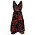 Autre Marque Saloni V-Ausschnitt Midi-Kleid mit Blumenprint aus multicoloured Polyester Mehrfarben