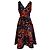 Autre Marque Saloni V-Ausschnitt Midi-Kleid mit Blumenprint aus multicoloured Polyester Mehrfarben - Ansicht 4