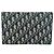 Borsa Dior Saddle Pouch Wallet on Chain in canvas blu navy - vista 4