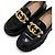 Gucci Mocassini da donna con cristalli intrecciati e suola rug nera Nero - vista 5