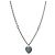 Gucci Collana in argento con cuori intrecciati blu