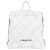 Chanel Rucksack weiß aus Leder