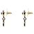 Chanel Cubic Drop CC Ohrringe Golden - Ansicht 2