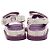 Chanel Sandali da donna in pelle CC Velcro Purple White Camellia Bianco - vista 5