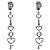 Orecchini a goccia con cuore Dior argento
