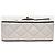 Chanel Mini borsa a patta in pelle d'agnello bianca e nera Bianco - vista 6