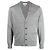 Thom Browne Merinowoll-Cardigan mit dreifarbigen Streifen Grey Braun