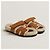 Hermès Sandali pantofole in shearling da donna Marrone - vista 9